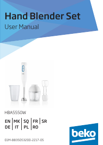 Manual BEKO HBA5550W Blender de mână