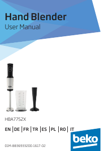 Manual BEKO HBA7752X Blender de mână