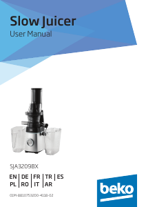 Manual BEKO SJA3209BX Juicer
