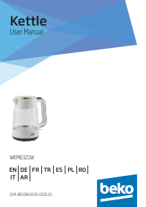 Manual BEKO WKM6321W Kettle