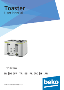 Manual BEKO TAM4341W Toaster