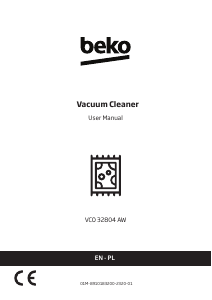 Manual BEKO VCO 32804 AW Vacuum Cleaner