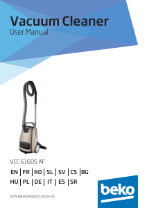 Manual BEKO VCC 61605 AF Vacuum Cleaner