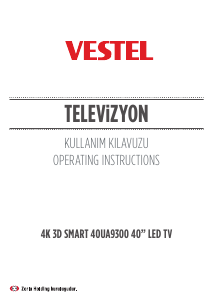 Kullanım kılavuzu Vestel 40UA9300 LED televizyon
