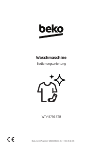 Bedienungsanleitung BEKO WTV 8736 STB Waschmaschine