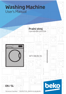 Manual BEKO WTV 8636 XS Washing Machine
