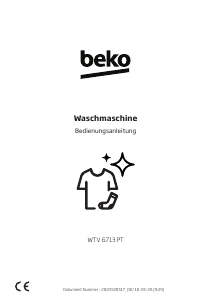 Bedienungsanleitung BEKO WTV 6713 PT Waschmaschine