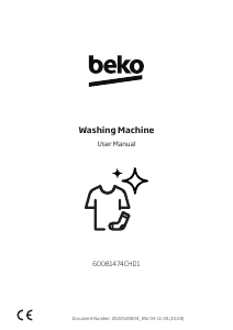 Manual BEKO 60081474CHD1 Washing Machine