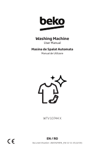 Manual BEKO WTV 10744 X Mașină de spălat