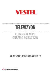 Kullanım kılavuzu Vestel 43UA9400 LED televizyon