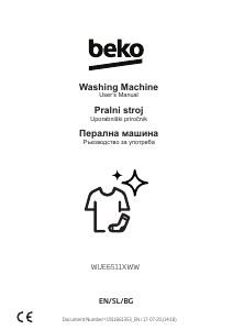 Manual BEKO WUE6511XWW Washing Machine