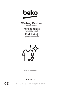 Priručnik BEKO WUE7511XWW Stroj za pranje rublja