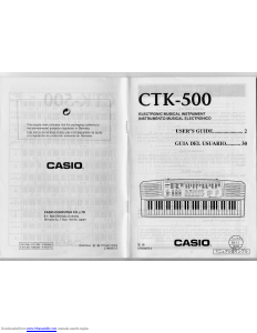 Manual Casio CTK-500 Digital Keyboard