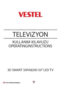 Kullanım kılavuzu Vestel 50FA8200 LED televizyon