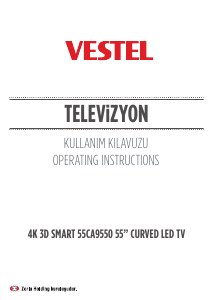 Kullanım kılavuzu Vestel 55CA9550 LED televizyon