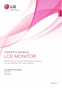 Handleiding LG IPS235G-BN LCD monitor