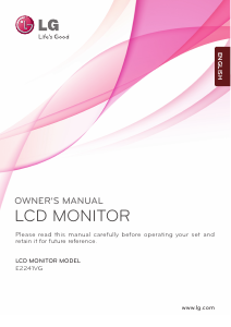 Manual LG E2241VG-BN LCD Monitor