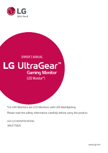 Handleiding LG 34UC70GA-B UltraGear LED monitor