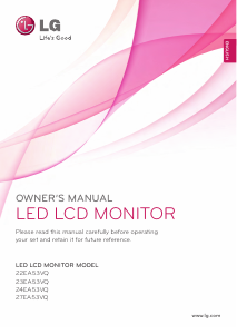 Handleiding LG 23EA53VQ-P LED monitor