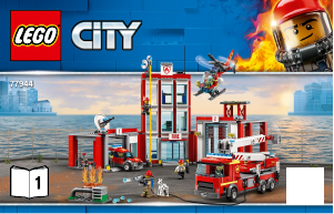 Handleiding Lego set 77944 City Brandweerkazerne hoofdkwartier 