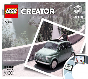 Manual Lego set 77942 Creator Fiat 500 Blue