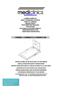 Manual Mediclinics CP0016VCS Trocador de bebé