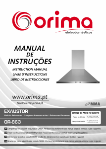 Manual de uso Orima OR 863 Campana extractora