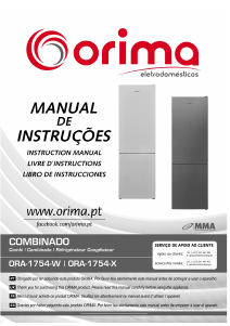 Handleiding Orima ORA 1754 X Koel-vries combinatie