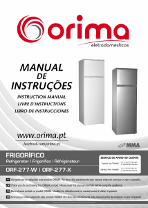 Manual de uso Orima ORF 277 W Frigorífico combinado