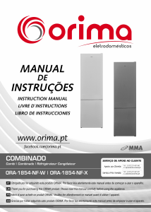 Mode d’emploi Orima ORA 1854 X NF Réfrigérateur combiné