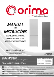 Mode d’emploi Orima ORA 1854 X Réfrigérateur combiné