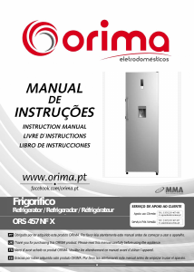 Manual Orima ORS 457 NF X Frigorífico