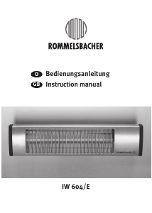 Manual Rommelsbacher IW 604/E Heater