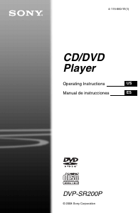 Manual de uso Sony DVP-SR200P Reproductor DVD