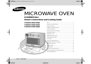 Manual Samsung CM1919/ELE Microwave