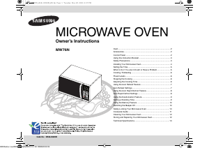 Manual Samsung MW76N-B Microwave