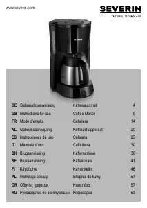 Mode d’emploi Severin KA 4132 Cafetière