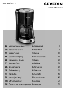 Bedienungsanleitung Severin KA 4497 Kaffeemaschine