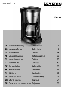 Manuale Severin KA 4806 Macchina da caffè