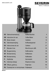 Brugsanvisning Severin KA 5703 Kaffemaskine