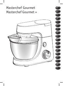 Посібник Tefal QB516D38 Masterchef Gourmet Планетарний міксер