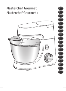 Посібник Tefal QB516G38 Masterchef Gourmet Планетарний міксер