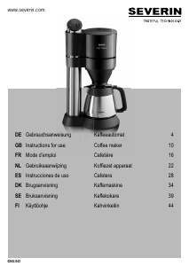 Manual Severin KA 5743 Coffee Machine