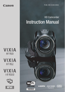 Manual Canon VIXIA HF R52 Camcorder