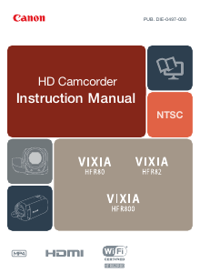 Manual Canon VIXIA HF R800 Camcorder