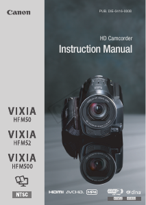 Manual Canon VIXIA HF M52 Camcorder