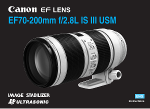 Handleiding Canon EF 70-200mm f/2.8L IS III USM Objectief