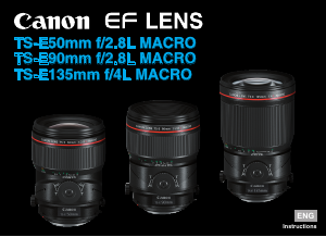 Manual Canon TS-E 90mm f2.8L MACRO Camera Lens