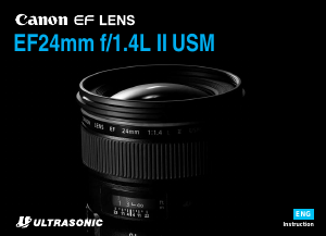 Manual Canon EF 24mm f/1.4L II USM Camera Lens