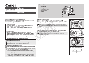 Manual Canon EF 28mm f/2.8 IS USM Camera Lens